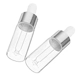 Kichvoe Set da 2 Flaconi Contagocce in Vetro da 10ml Pipetta in Silicone per Cosmetici ed Essenze, Facile Estrazione, Design Moderno Artistico, per Viaggio