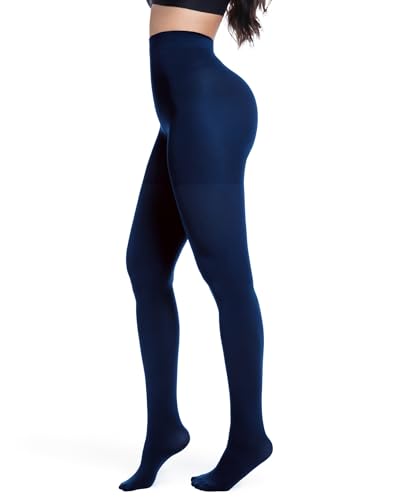 Image of Citystl 2 Pack Black Tights for Women, 60D Opaque Control Top Pantyhose