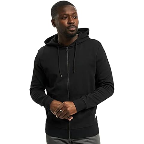 JACK & JONES Herren Jjebasic Zip Hood Noos Cardigan Sweater, Schwarz, M EU Cover