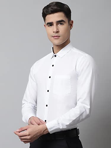 Image of Majestic Man Slim Fit Solid Cotton Blend Formal Shirt for Men