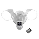 Swann 4K Floodlight Security Camera,Security Camera Outdoor with a 32GB Micro SD Card, 2-Way Talk, 2600 Lumens, Motion Detection, Color Night Vision, Wired, Waterproof
