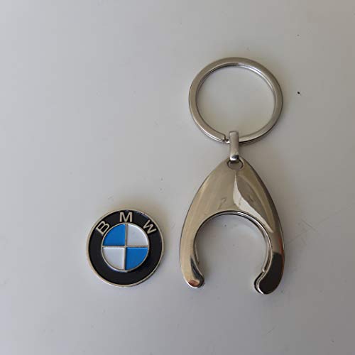 Sleutelhanger BMW logo winkelwagenmunt origineel keyring BMW - Afbeelding 3