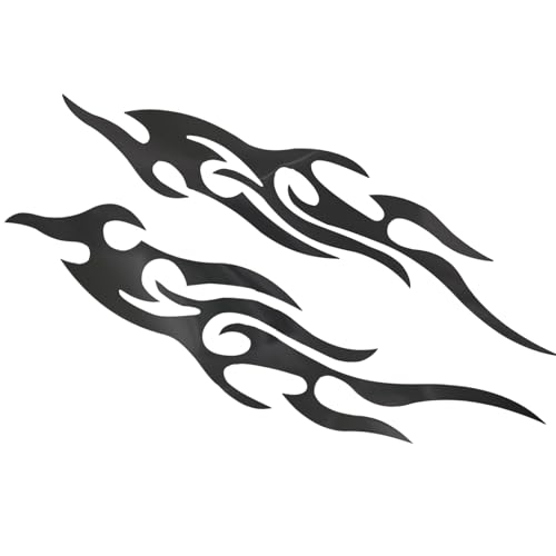 Generisch Pegatinas y calcomanías para motocicleta, motivos de llamas – 2 piezas emblemas impermeables para ventanas, barcos, monopatines