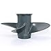CAPTAIN 4 Blades Outboard Propeller fit Yamaha Honda 8HP 9.9HP 15HP 20HP, 8 Spline Tooth Boat Propellers, RH, OEM Prop (9 1/4x11 Pitch)