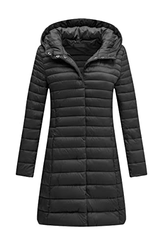 BELLIVERA Chaqueta acolchada para mujer ligera acolchada con capucha cálida estilo burbuja 320...