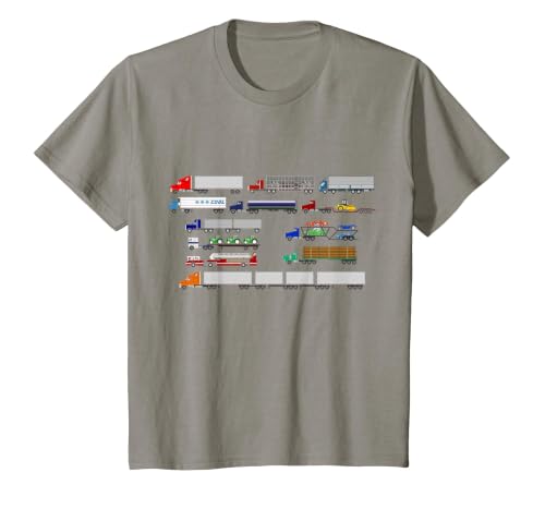 Tractor Trailers - The Kids' Picture Show T-Shirt, Youth, Slate Grey, 4T
