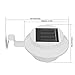 3LED White Solar Fence Light Eaves Lamp White Light Lighting Tool for Outdoor Garden