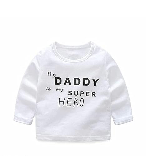 Image of 'My Daddy Superhero' Printed Cotton Baby Clothing Sets /Tshirt-Pyjama (Boys /Girls up to 2 Years)