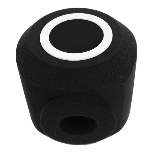 Filtro antipop para micrófono de espuma negra con reducción de ruido para calidad de audio