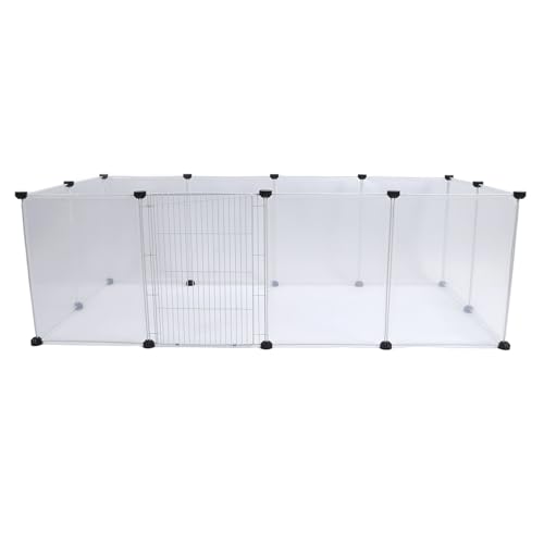 Recinto per Animali Domestici Portatile, Recinto per Animali Domestici per Piccoli Animali Fai da Te, Recinto per Cani in Plastica di Grandi Dimensioni per Interni, Recinto per Cuccioli(S 12 pezzi)