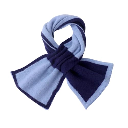 Women's 100% Cashmere Knit Scarf Patchwork Color Winter Warm Cozy