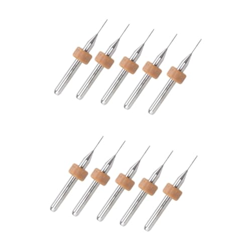 Mikikit 10pcs Drill Bits for Printer Extruder Nozzle Head Cleaner Kit Printer Tool Kit for Printing Maintenance Extruder