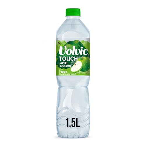 Volvic Touch Apfelgeschmack – Erfrischungsgetränk aus natürlichem Mineralwasser Volvic und Apfelgeschmack – ohne Konservierungsstoffe – 6 x 1,5 l