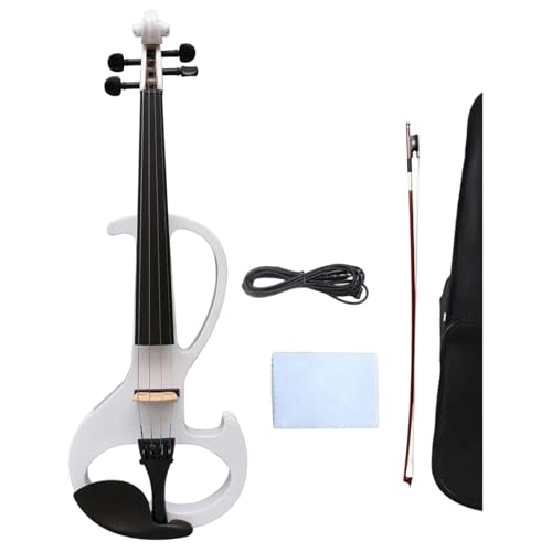 Violon électrique silencieux blanc pour jouer sans bruit et progresser à votre rythme
