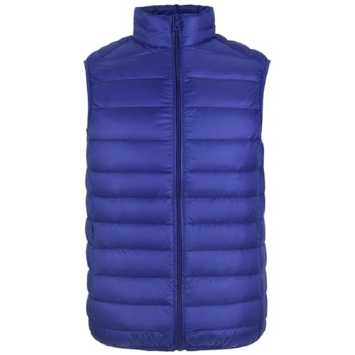 Hwalleum Hommes Léger Doudoune Veste Hiver Matelassée Doudoune Gilets Outdoor Casual sans Manche Manteaux Automne Garçons Imperméable au Vent Chaud...