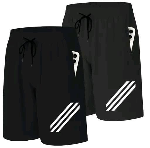 fayrouz Men Boys Breathable Boxer Shorts for Gym Training Running Jogging Active Lifestyle Pack of 2 Black-Black S-picture-33