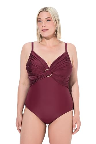 Maillot de bain une pièce femme Ulla Popken shiny matt mix noir