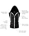 Ohoo Mens Slim Fit Sleeveless Lightweight Zip Up Hooded Sweatshirt Vest Hoodie / DCF012-BLACK-L