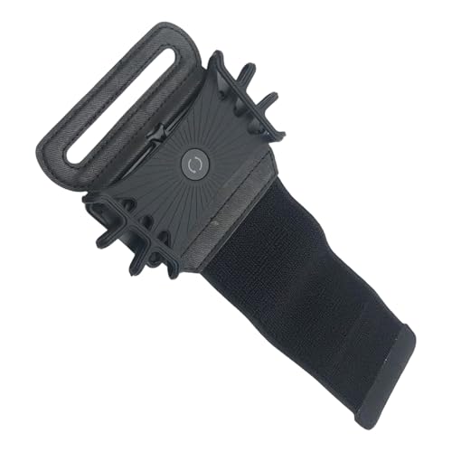 Questo supporto per telefono da polso si attacca saldamente al polso con una comoda cinghia, supporta la rotazione di 180° per la visualizzazione orizzontale o verticale e si adatta a smartphone da 4 a 6,9 pollici per un uso versatile