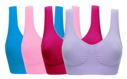 Image of Women's Comfort Workout Sports Bra Low-Impact Activity Sleep Bras