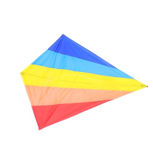 Kisangel Diamond Shaped Outdoor Kite Easy to Fly Long Tail Design for Garden Beach Fun Colorful Rainbow Kite for Family Activities Present for Birthdays Holidays