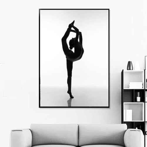 Images d art murales pour salon KEBIA de fille de ballet affiche noire 40x60