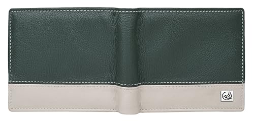 Image of ANTONIO VALERIA Jake Green /Sand Leather Wallet for Men