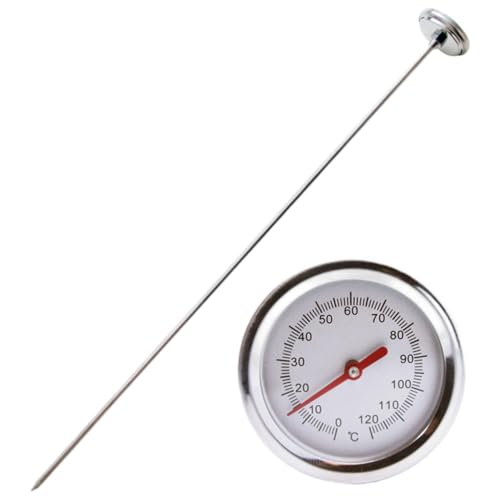 Termómetro de suelo, termómetro de compost, portátil de 2 pulgadas de acero inoxidable de 2 pulgadas de acero inoxidable para tierra, compost, jardín