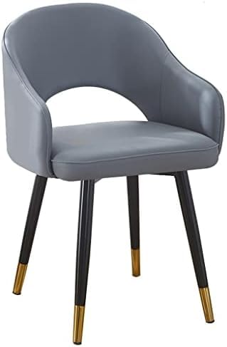 Chaises de salle à manger modernes confortables en cuir pour salon et cuisine