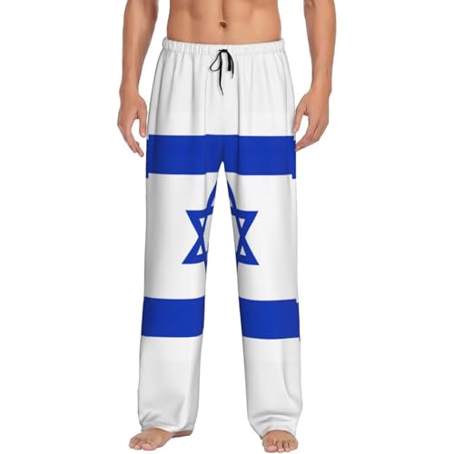 Pantalon de pyjama long confortable noir imprimé drapeau