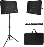 Mdvora 1 Pack Sheet Music Stand, Standard Version Music Sheet Stand Portable Folding with Carry bag for Guitar, Ukulele, Violin Players