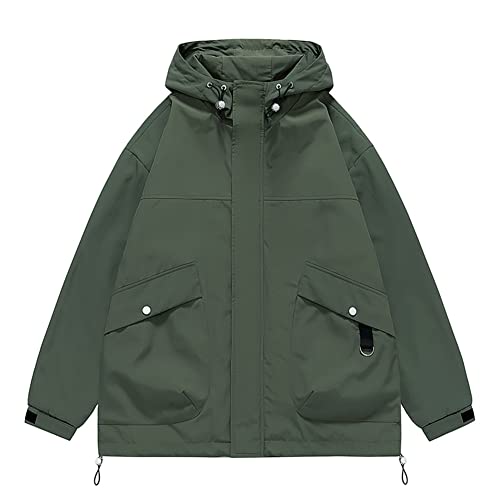 Veste à capuche surdimensionnée homme coupe-vent et imperméable - 4