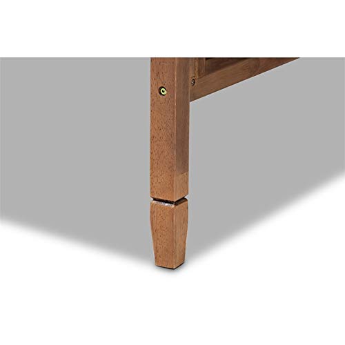 Baxton Studio Toveli Vintage French Inspired Ash Wanut Finished Wood And Synthetic Rattan Daybed #TOP6