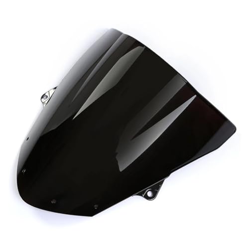 Pare-brise double bulle noir pour Kawasaki Ninja fini brillant haute résistance