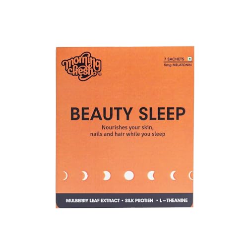 Image of Morning Fresh Beauty Sleep Aid - 7 Sachets | Nourishes Skin, Hair & Nails | Mulberry Leaf, L-Theanine, Silk Protein, Melatonin (5mg) | Non-Habit Forming, 100% Natural, Travel-Friendly