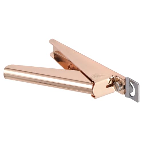 TOVINANNA 1Pc U Shaped Nail Clipper Ergonomic Stainless Steel Nail Trimmer for Fake Nails DIY Sharp Golden Design for Professional Manicure