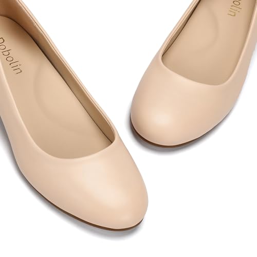 Arch Support Pumps Low Heel Dress Shoes for Women Round Closed Toe Business Casual Office Flight Attendant Shoes3