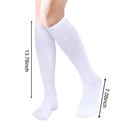 Senker Fashion Women's Knee High Socks Cotton Stockings for Women Long Striped Tube Boot Sock for Casual Outdoor Sport2