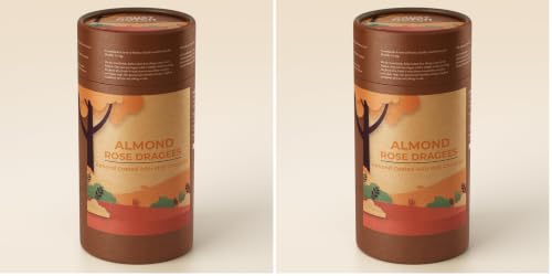 Image of CrustNotch Premium Almonds Rose Dragees | Whole Almonds Enrobed in Rich Milk Chocolate with Delicate Rose Flavor | Gourmet Chocolate Covered Nuts | Perfect For Gift | 200gm (Pack of 2)
