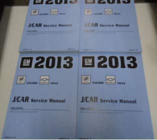 چهار دفترچه راهنمای سرویس آبی برای خودروهای جنرال موتورز ۲۰۱۳، به ویژه مدلهای بیوک انکور و شورولت تراکس.