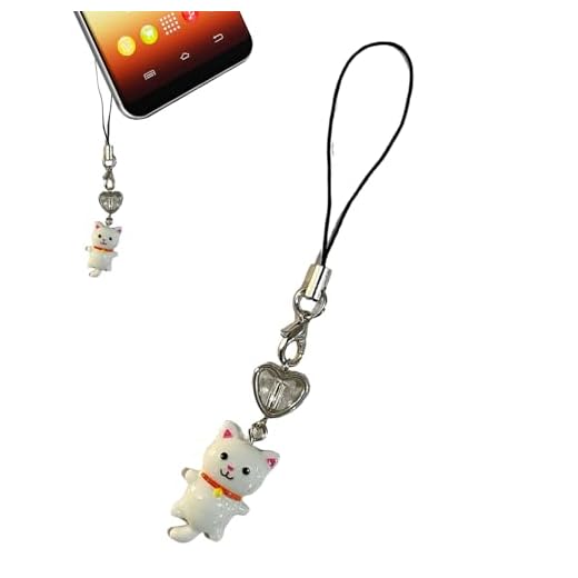 Derwrtup Colgante para teléfono móvil, llavero, pulsera, cadena, antipérdida, gatos, decoración, accesorio elegante para llaves, teléfono móvil, niños y adultos, Gato ., Siehe Beschreibung