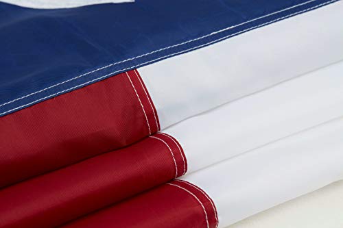 Homissor State of Texas 3x5 Feet Flag - Embroidered Sewn TX Flags Heavy Duty Outdoor Nylon Flags Vivid Color - Brass Grommets and 4 Stitch Hemming
