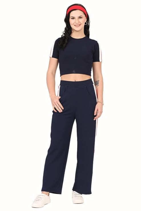 r cube Women’s Crop Top & Track Pant Co-Ord Set | Regular Fit | Casual & Athleisure Wear-picture-13