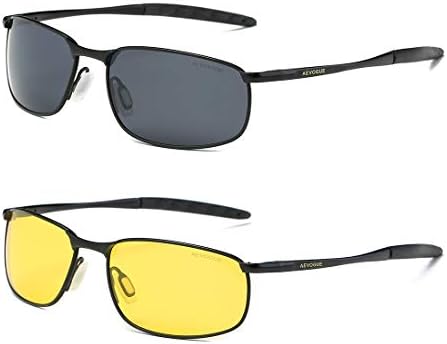 AEVOGUE Polarized Sunglasses For Men Rectangle Metal Frame Retro Sun Glasses AE0395