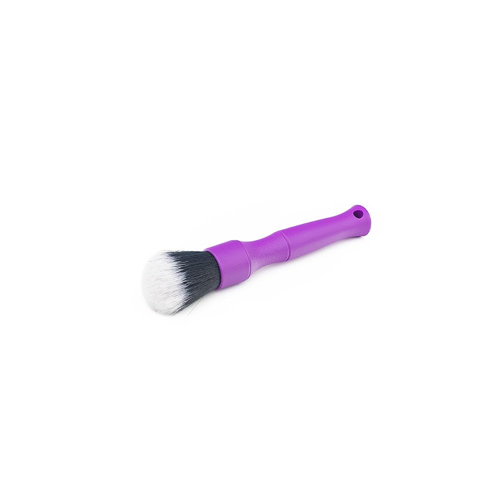 Detail Factory - Synthetisches Detailing-Pinsel-Set – ultraweiche Synthetikborsten, kratzfrei, Instrumentententafeln, Embleme, ein langer Griff und ein kurzer Griff, lila (2er-Pack)
