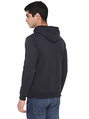 Image of Deniklo Men Polyester Fleece Printed Sweatshirt with Hoodie