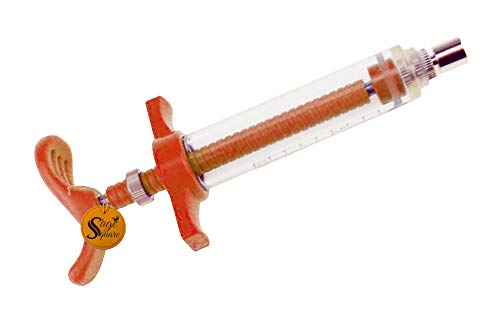 Sage Square Adjustable Hand Feeding Syringe for Birds, Puppy, Kitten, Dog, Cat, Hamster (20 ml) (1 Piece) (Orange) (B085ZLZ6CB) Amazon Price History, Amazon Price Tracker