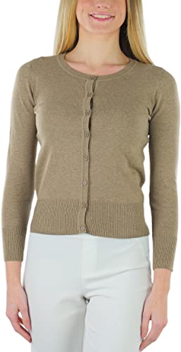 Image of ToBeInStyle Women's Long Sleeve Button Down V-Neck Cardigan