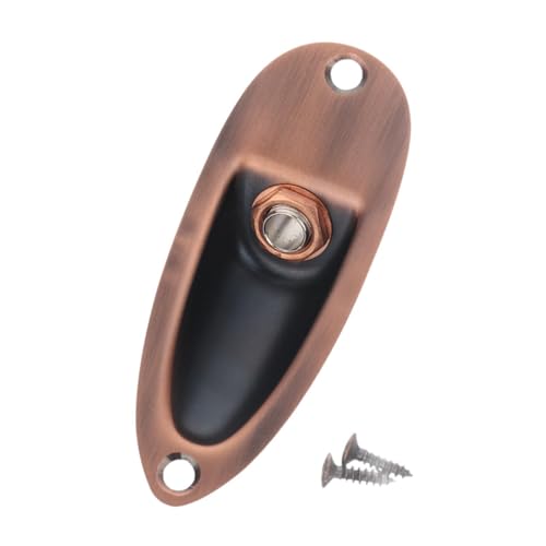 Plaque Jack 6.35mm Métal Brun pour Éliminer les Faux Contacts Guitare et Basse