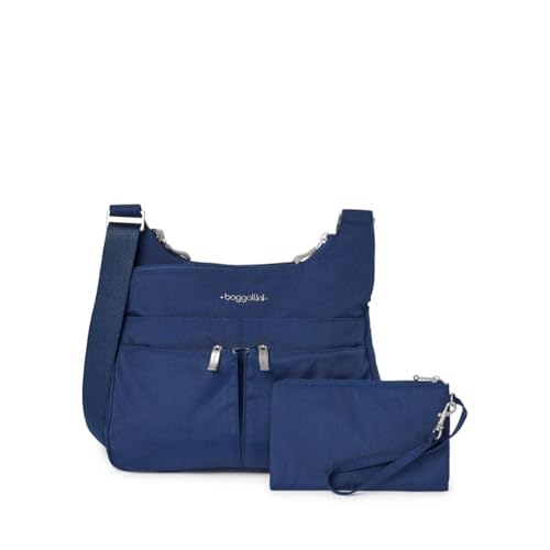 Image of Baggallini Crossbody Travel Bag 11x8.5 Lightweight Water-resistant Nylon Handbag